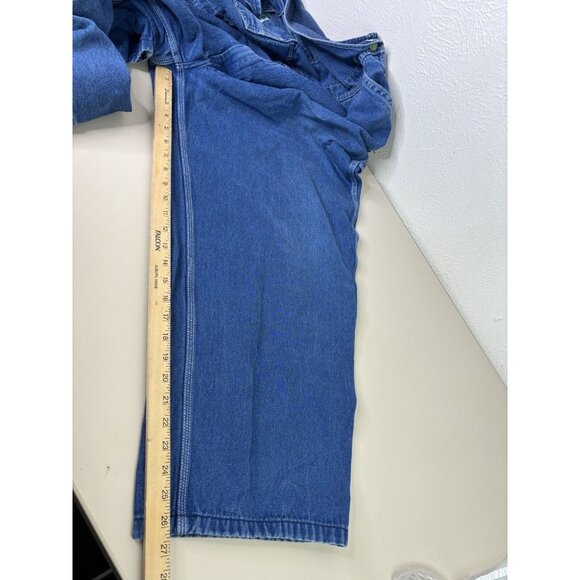 Liberty Men 54x30 (Actual 26.5" L ) Overalls Denim Workwear Farmer Mechanic EUC - Picture 6 of 7